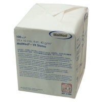 MaiMed Vlieskompressen Stoma unsteril 10x10cm 4-fach 100...