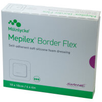 Mepilex Border Flex Schaumverband haftend 10x10cm 10 ST...