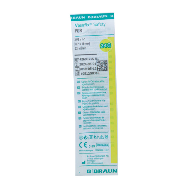 Vasofix Safety Kanüle 24G 0.7x19mm gelb 1 ST PZN 05132456