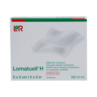 Lomatuell H Salbentüll hydrophob steril 5x5cm 10 ST...