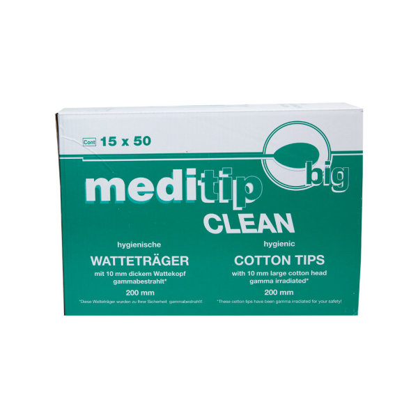 Meditip Clean Watteträger extra großer Kopf 200mm 750 ST PZN 05956447