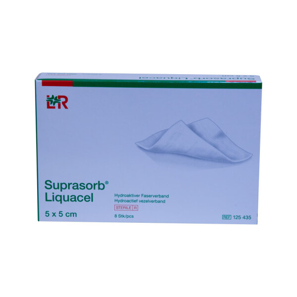 Suprasorb Liquacel Hydroaktive Kompresse steril 5x5cm 8 ST PZN 08561873