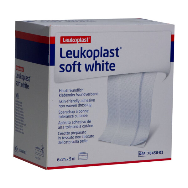 Leukoplast Soft White Pflaster Rolle 6cmx5m 1 ST PZN 15424125