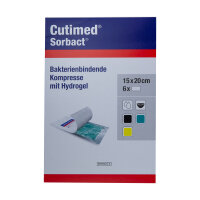 Cutimed Sorbact Gel Kompressen 15x20cm 6 ST PZN 15637884