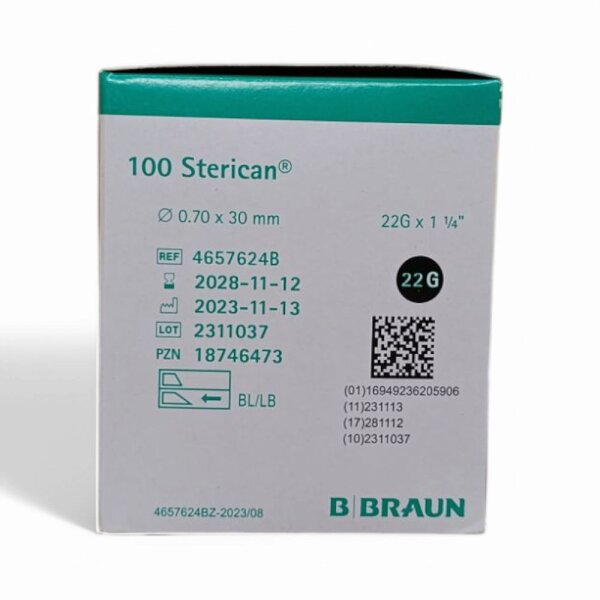 Sterican Einmalkanüle 22G 30mm 100 ST PZN 18746473