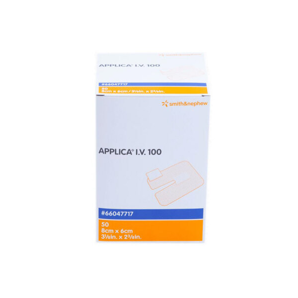 Applica I.V. 100 Kanülenfixierpflaster 8x6cm 50 ST PZN 04393798