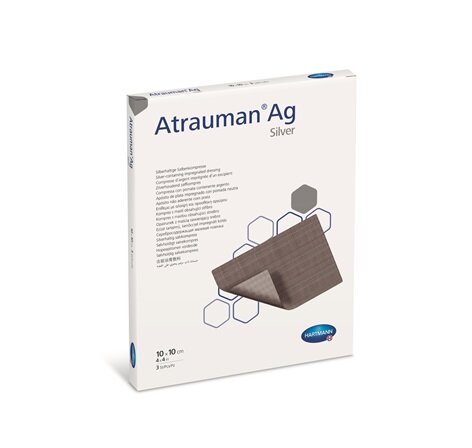 Atrauman Ag Salbenkompressen steril 10x10cm 10 ST PZN 02813807