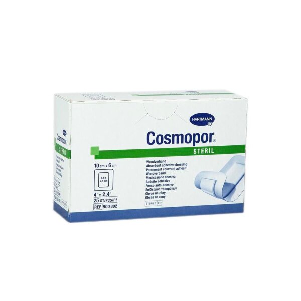 Cosmopor steril Wundverband 10x6cm 25 ST PZN 04302011