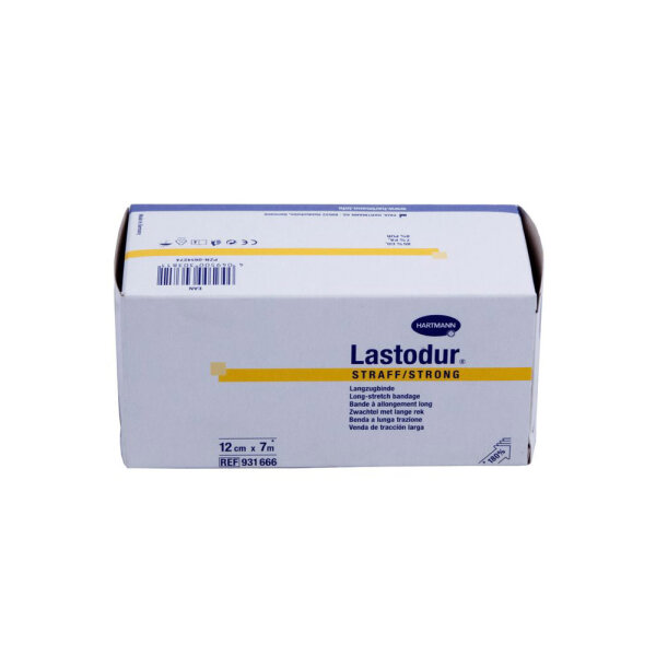 Lastodur straff/strong Langzugbinde Faltschachtel 12cmx7m 1 ST PZN 00614274