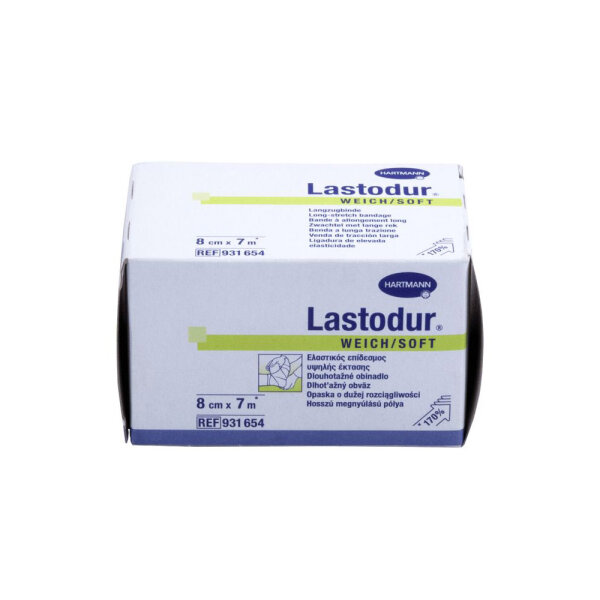 Lastodur weich/soft Langzugbinde Faltschachtel 8cmx7m 1 ST PZN 00614297