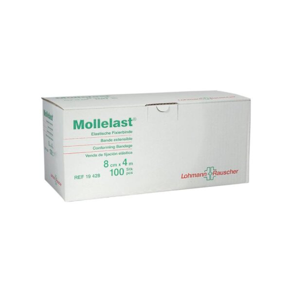 Mollelast elastische Fixierbinde weiß  8cmx4m 100 ST PZN 07402428