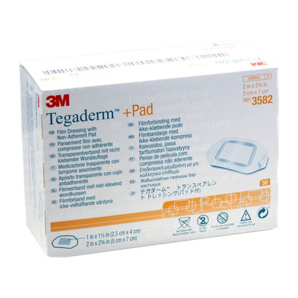 Tegaderm +Pad Transparentverband mit Wundauflage 5x7cm 3582  50 ST PZN 07590418