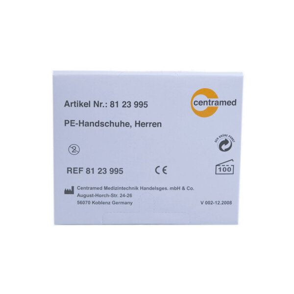 Einmalhandschuhe Manus PE  Herren 100 ST