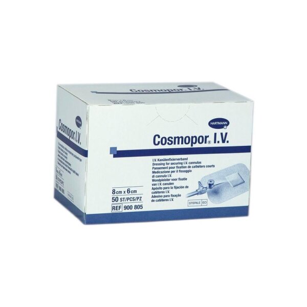 Cosmopor I.V. Kanülenfixierverband 8x6 cm  50 ST PZN 01798968