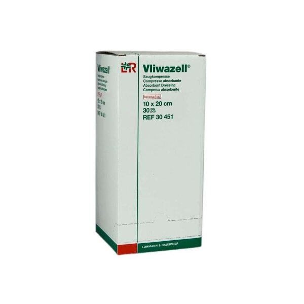 Vliwazell Saugkompressen steril 10x20cm 30 ST PZN 05855605