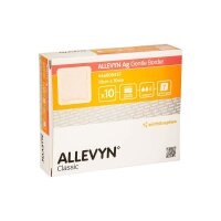 Allevyn Ag Gentle Border Verband 10x10cm 10 ST PZN 03296159