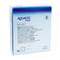 Aquacel Foam adhäsiv Schaumverband 8x8cm 10 ST PZN...